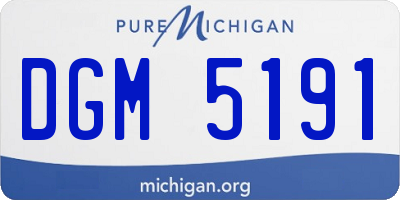 MI license plate DGM5191