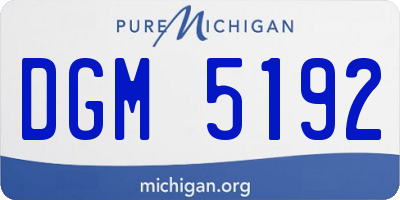 MI license plate DGM5192