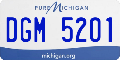 MI license plate DGM5201