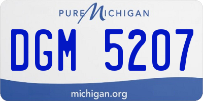 MI license plate DGM5207