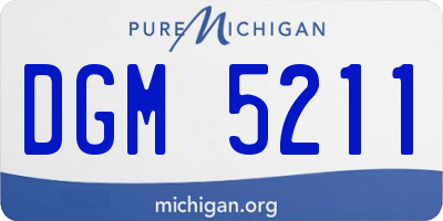 MI license plate DGM5211