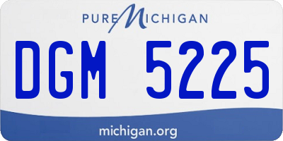 MI license plate DGM5225