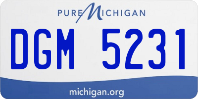 MI license plate DGM5231