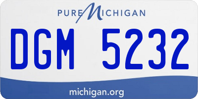 MI license plate DGM5232