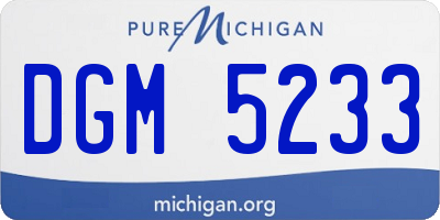 MI license plate DGM5233