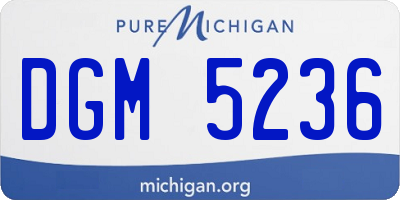 MI license plate DGM5236