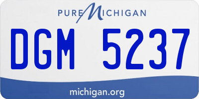 MI license plate DGM5237