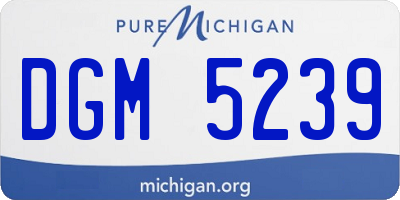 MI license plate DGM5239