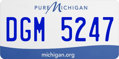 MI license plate DGM5247