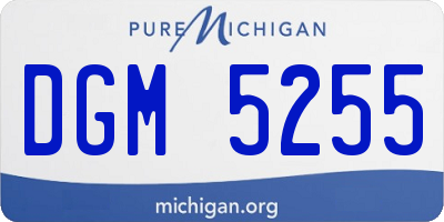 MI license plate DGM5255