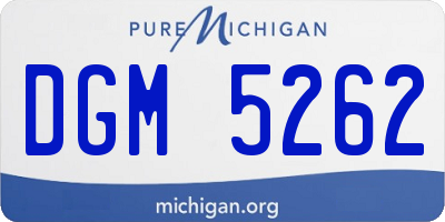 MI license plate DGM5262