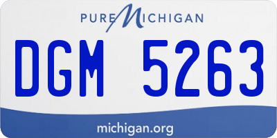 MI license plate DGM5263