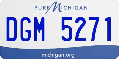 MI license plate DGM5271