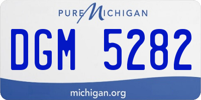MI license plate DGM5282
