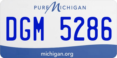 MI license plate DGM5286