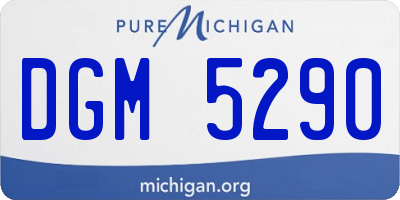 MI license plate DGM5290