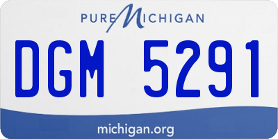 MI license plate DGM5291