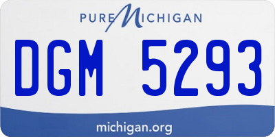 MI license plate DGM5293