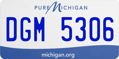 MI license plate DGM5306