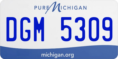 MI license plate DGM5309