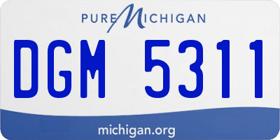MI license plate DGM5311