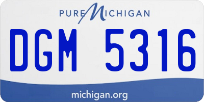 MI license plate DGM5316