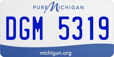 MI license plate DGM5319