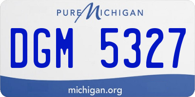 MI license plate DGM5327