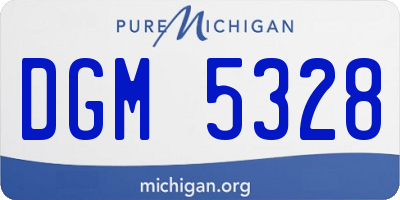 MI license plate DGM5328