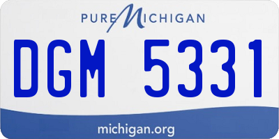MI license plate DGM5331