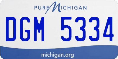 MI license plate DGM5334
