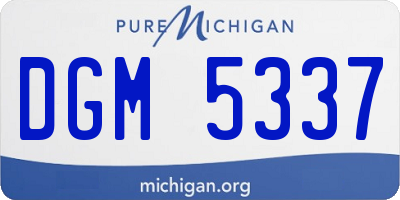 MI license plate DGM5337