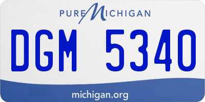 MI license plate DGM5340