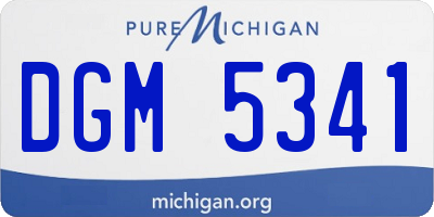 MI license plate DGM5341