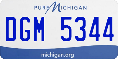 MI license plate DGM5344