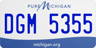 MI license plate DGM5355