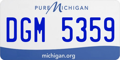 MI license plate DGM5359