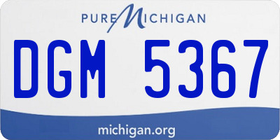 MI license plate DGM5367
