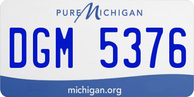 MI license plate DGM5376