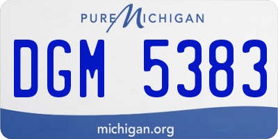 MI license plate DGM5383
