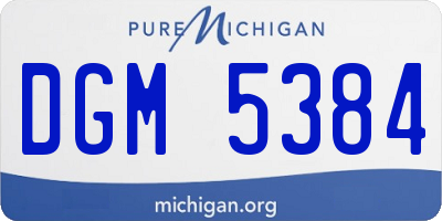 MI license plate DGM5384