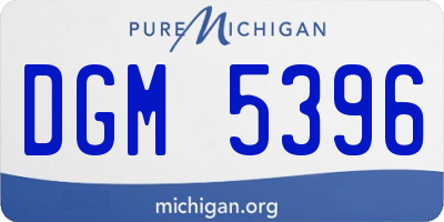 MI license plate DGM5396