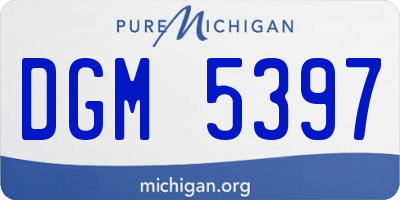 MI license plate DGM5397