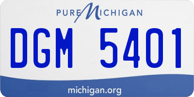 MI license plate DGM5401