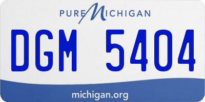 MI license plate DGM5404