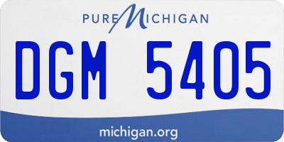MI license plate DGM5405
