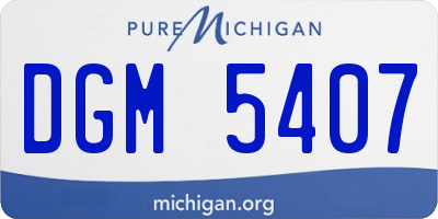 MI license plate DGM5407