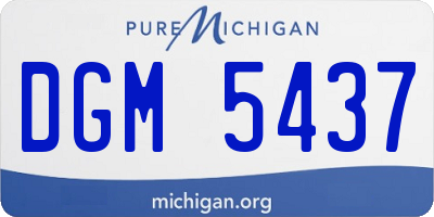 MI license plate DGM5437