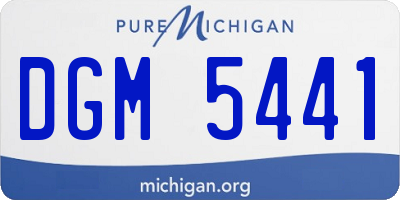 MI license plate DGM5441