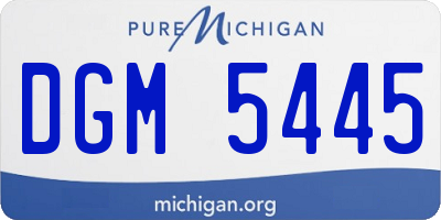 MI license plate DGM5445